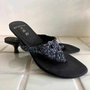 RocketDog Sandals with Navy Iridescent  Beading